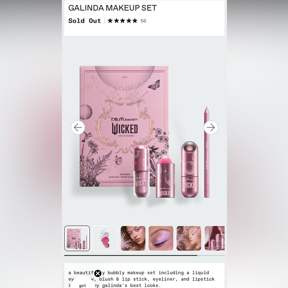 r.e.m beauty x Wicked Galinda Makeup Set